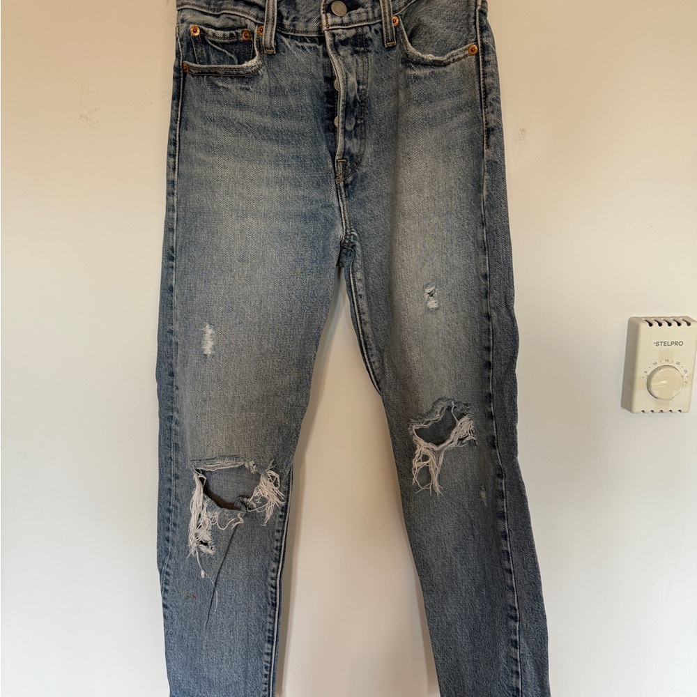 Distressed Blue Jeans for Women